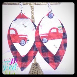 Double Layer Plaid Earrings